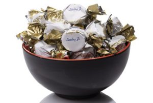 گز شکلاتی مغزدار